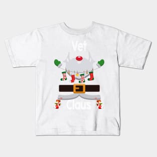 Vet Claus Santa Christmas Costume Pajama Kids T-Shirt